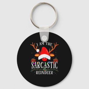 99 I Am The Sarcastic Reindeer Uni-adults Black Co Key Ring