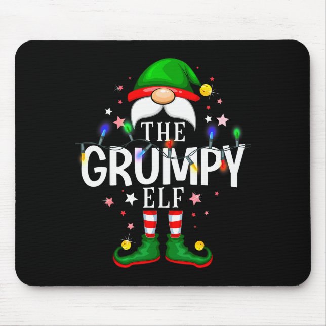 99 Matching Christmas Elf Family Pjs - The Mpy Elf Mouse Pad (Front)