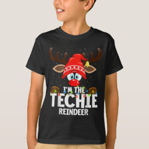 99 Matching Christmas Reindeer - I'm The Techie -  T-Shirt