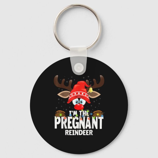 99 Matching Christmas Reindeer - Uni-adults, Black Key Ring (Front)