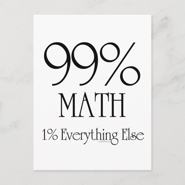 99% Math Postcard (Front)