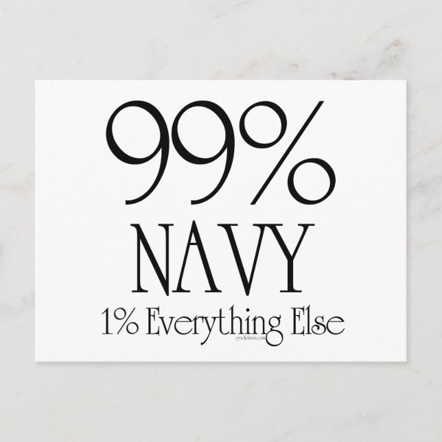 99% Navy Postcard (Front)