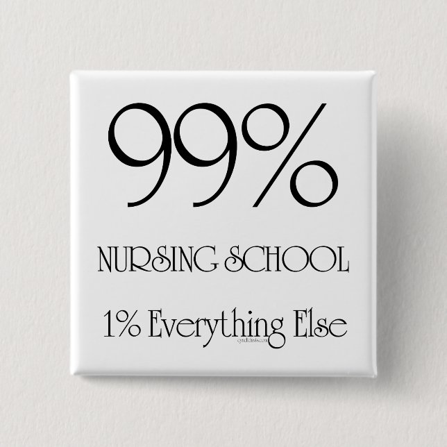99% Nursing School 15 Cm Square Badge (Front)