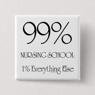 99% Nursing School 15 Cm Square Badge