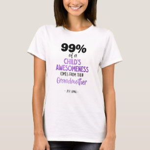 99 Of A Childs Awesomeness Comes From Their Grandm T-Shirt