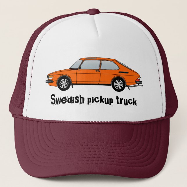 99_orange, Swedish pickup truck Trucker Hat (Front)