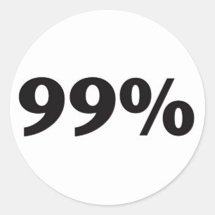 99 Percent Classic Round Sticker