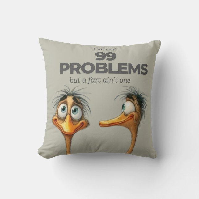 99 Problems Pillow - Rest with Sass (Front)