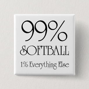 99% Softball 15 Cm Square Badge