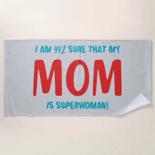 99% Superwoman Beach Towel