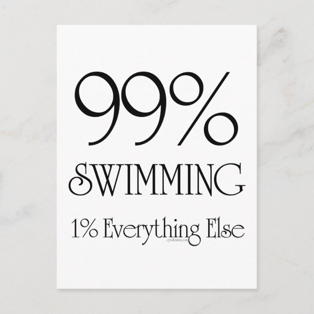 99% Swimming Postcard (Front)