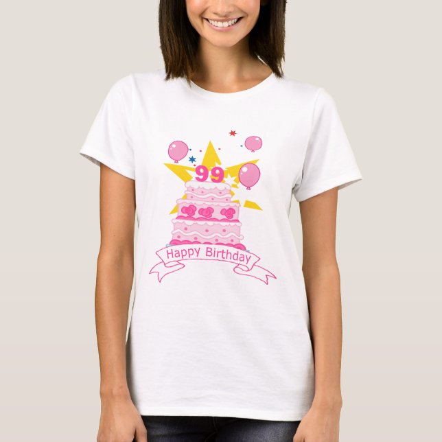 99 Year Old Birthday Cake T-Shirt (Front)