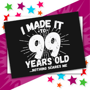99 Year Old Sarcastic Meme Funny 99th Birthday Postcard