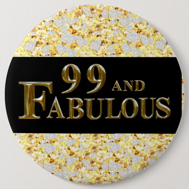 99th Birthday  6 Cm Round Badge (Front)