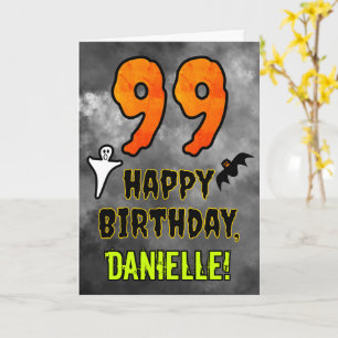 99th Birthday: Eerie Halloween Theme + Custom Name Card