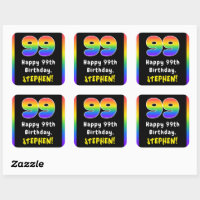 99th Birthday: Rainbow Spectrum # 99, Custom Name