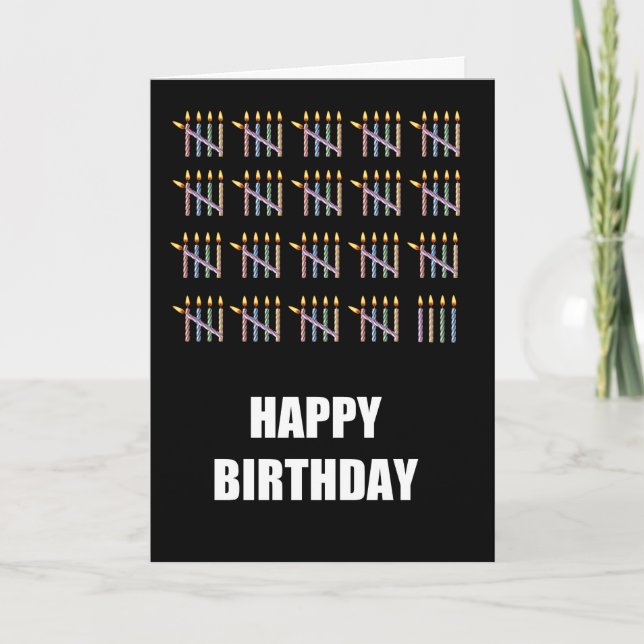 99th Birthday with Candles Card (Front)