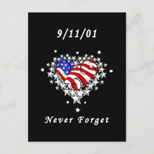 9/11/01 Patriotic Tattoo Postcard