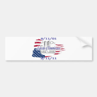 9-11 10th Anniversary Commemorative Bumper Sticker