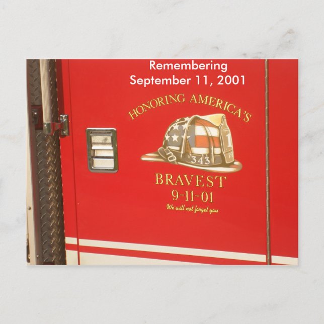 9-11 Firemen Postcard (Front)