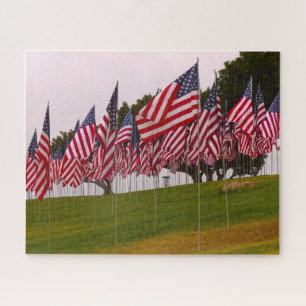 9-11 Memorial Flags. Jigsaw Puzzle