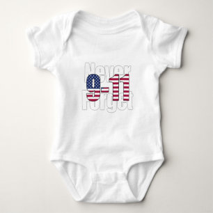 9-11 Never Forget Baby Bodysuit