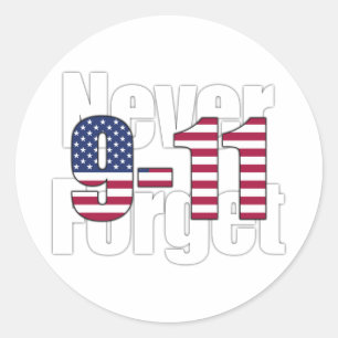 9-11 Never Forget Classic Round Sticker