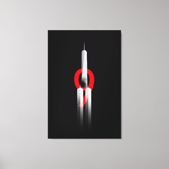 9 11 Never Forget Remember 9.11.2001  Memorial Canvas Print (Front)