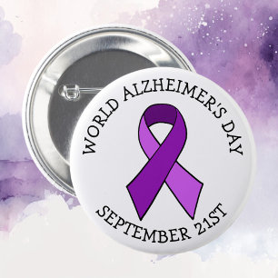 9/21 World Alzheimer’s Day 6 Cm Round Badge