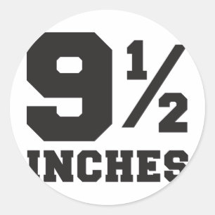 9 and a half inches 9 1/2 classic round sticker