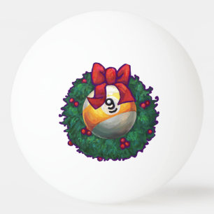 9 ball Christmas Wreath Green