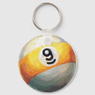 9 ball key ring