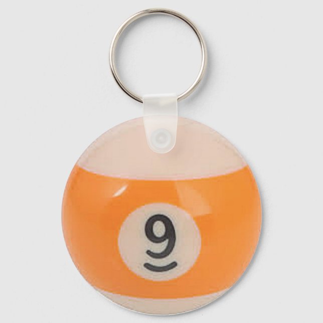 "9 Ball" pool ball design jewellery set Key Ring (Front)