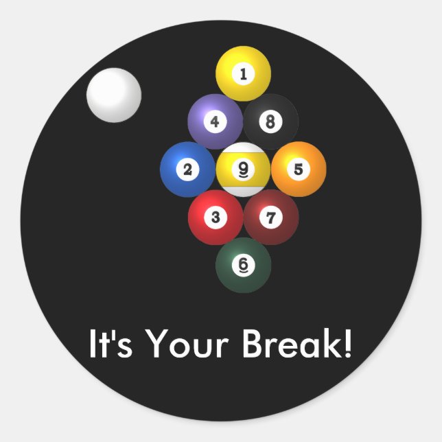 9-ball rack stickers (Front)