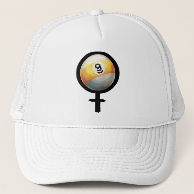 9 ball trucker hat (Front)