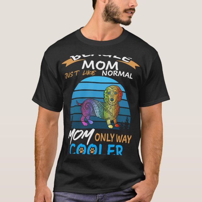 9 Beagle Mum Cooler 5 T-Shirt (Front)