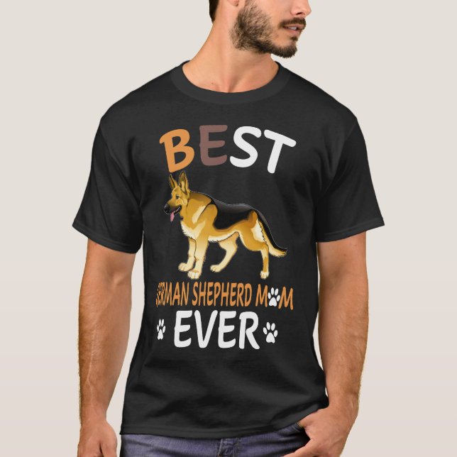 9 Best German Shepherd Mum Ever 441 T-Shirt (Front)