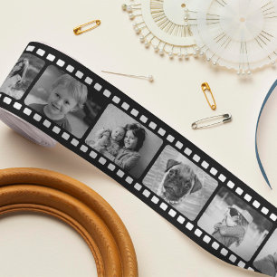 9 Black & White Photo Film Strip Satin Ribbon