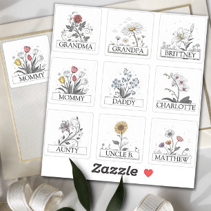 9 Custom Guest List Names Cute Beautiful Flowers 