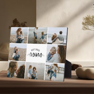 9 Custom Photo Collage Best Mum Ever  Plaque