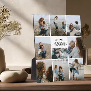 9 Custom Photo Collage Best Mum Ever  Plaque
