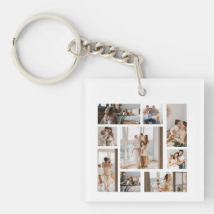 9 Custom Photo Collage Keychains No Minimum