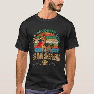 9 Dad Favourite Dog German Shepherd 444 T-Shirt