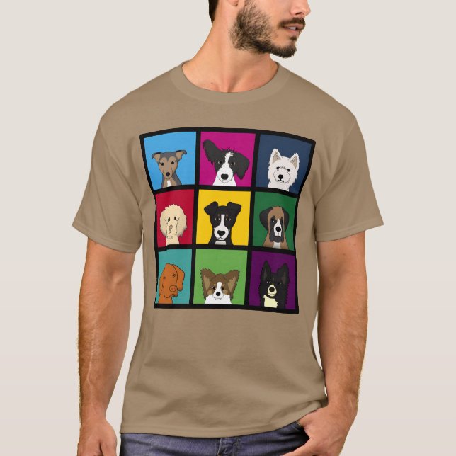 9 dogs gift boy T-Shirt (Front)