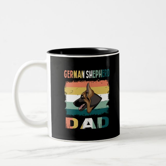9 German Shepherd Dad Two-Tone Coffee Mug (Left)