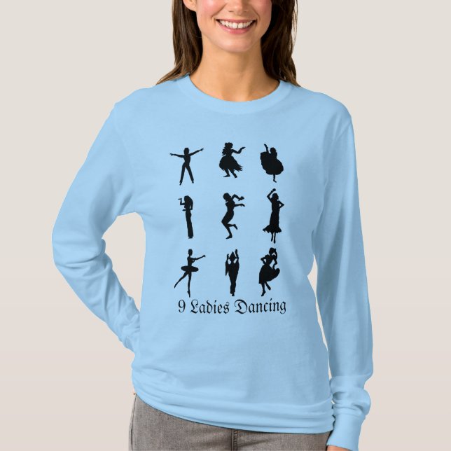 9 Ladies Dancing T-Shirt (Front)