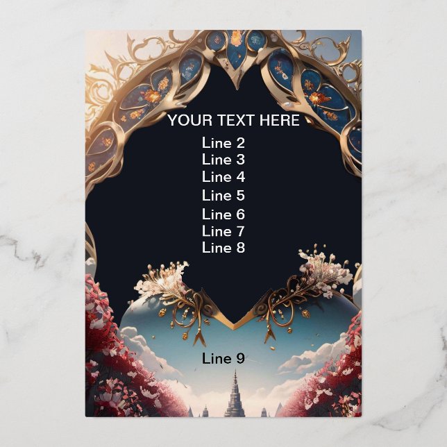 9 Lines of Customised Text Fairy Tale Wedding (Back)