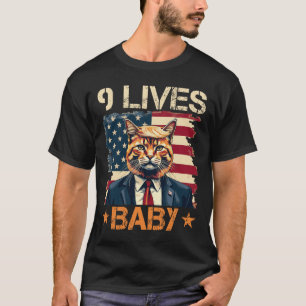 9 Lives By Trump 2024 Win Victory Winner Trump  T-Shirt
