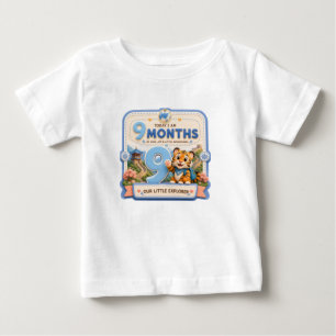 9 Months Baby Milestone Little Explorer T-Shirt