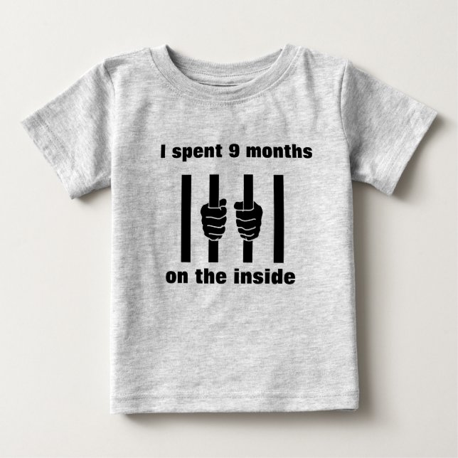 9 Months on the Inside Baby T-Shirt (Front)